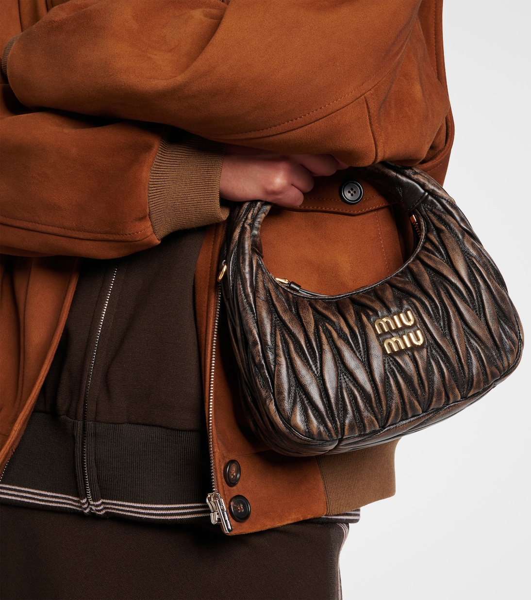 Wander Small matelassé leather tote bag | Miu Miu