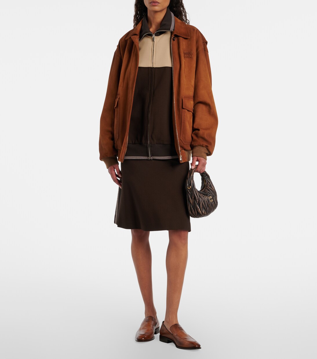 Wander Small matelassé leather tote bag | Miu Miu