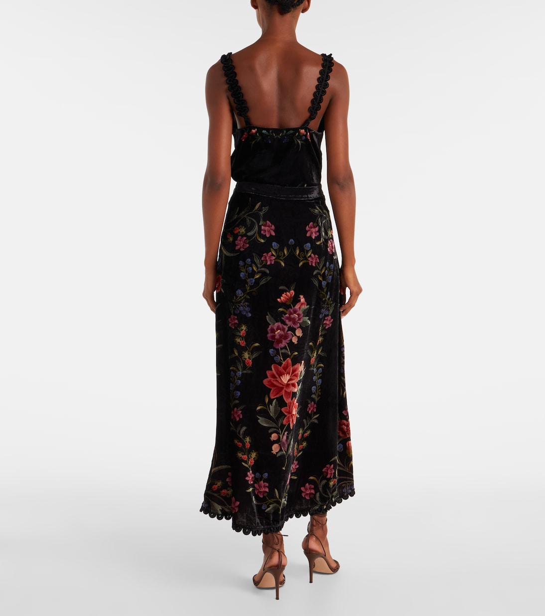 Maxirock aus Samt | Farm Rio