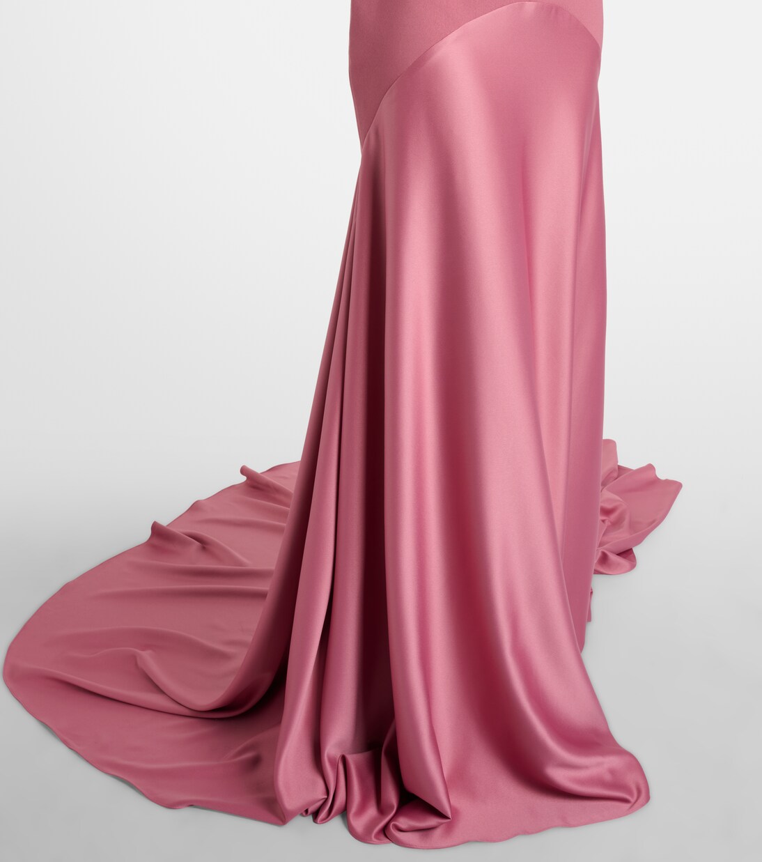 Florie satin-trimmed halterneck gown | Solace London