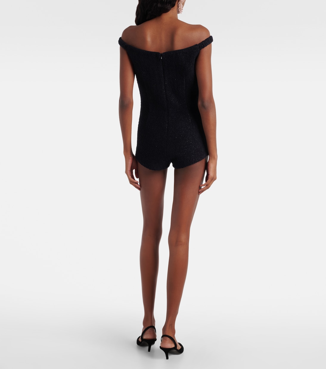 Off-shoulder romper | Self-Portrait