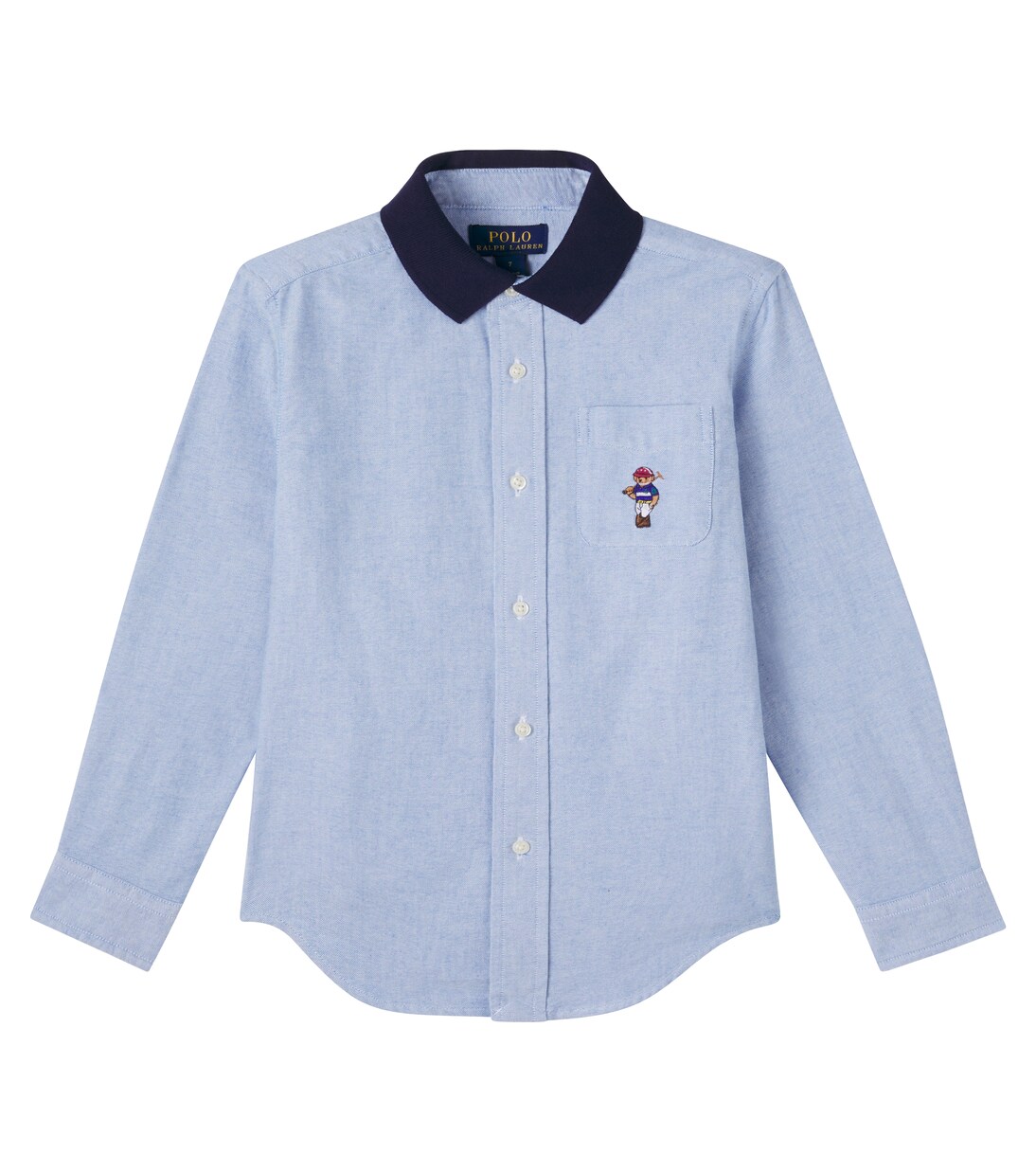 Camicia Polo Bear in cotone con ricamo | Polo Ralph Lauren Kids