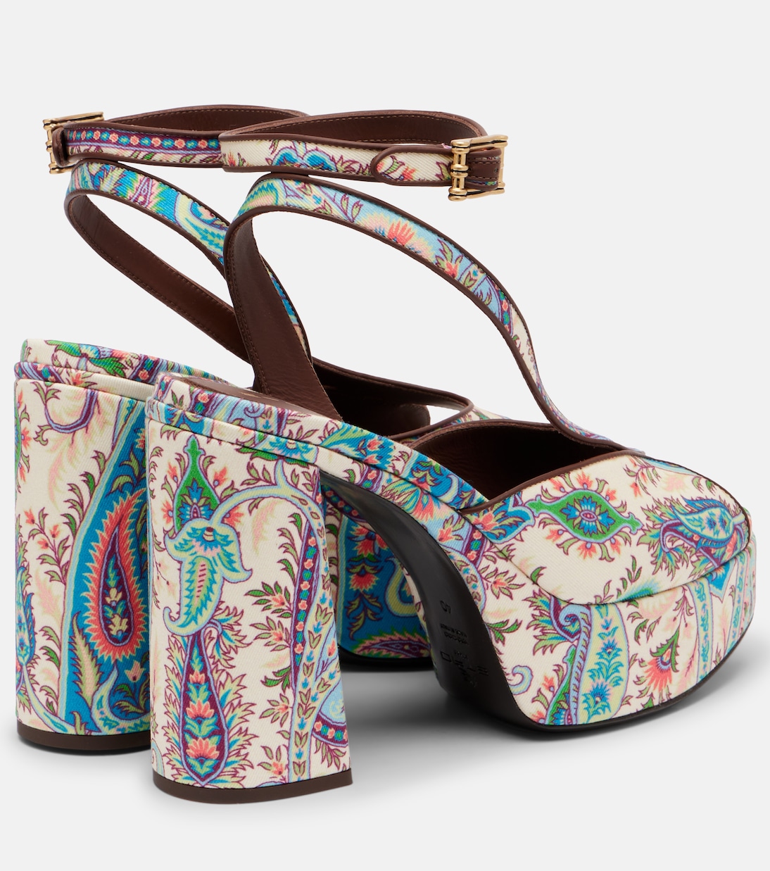 120 paisley canvas platform sandals | Etro