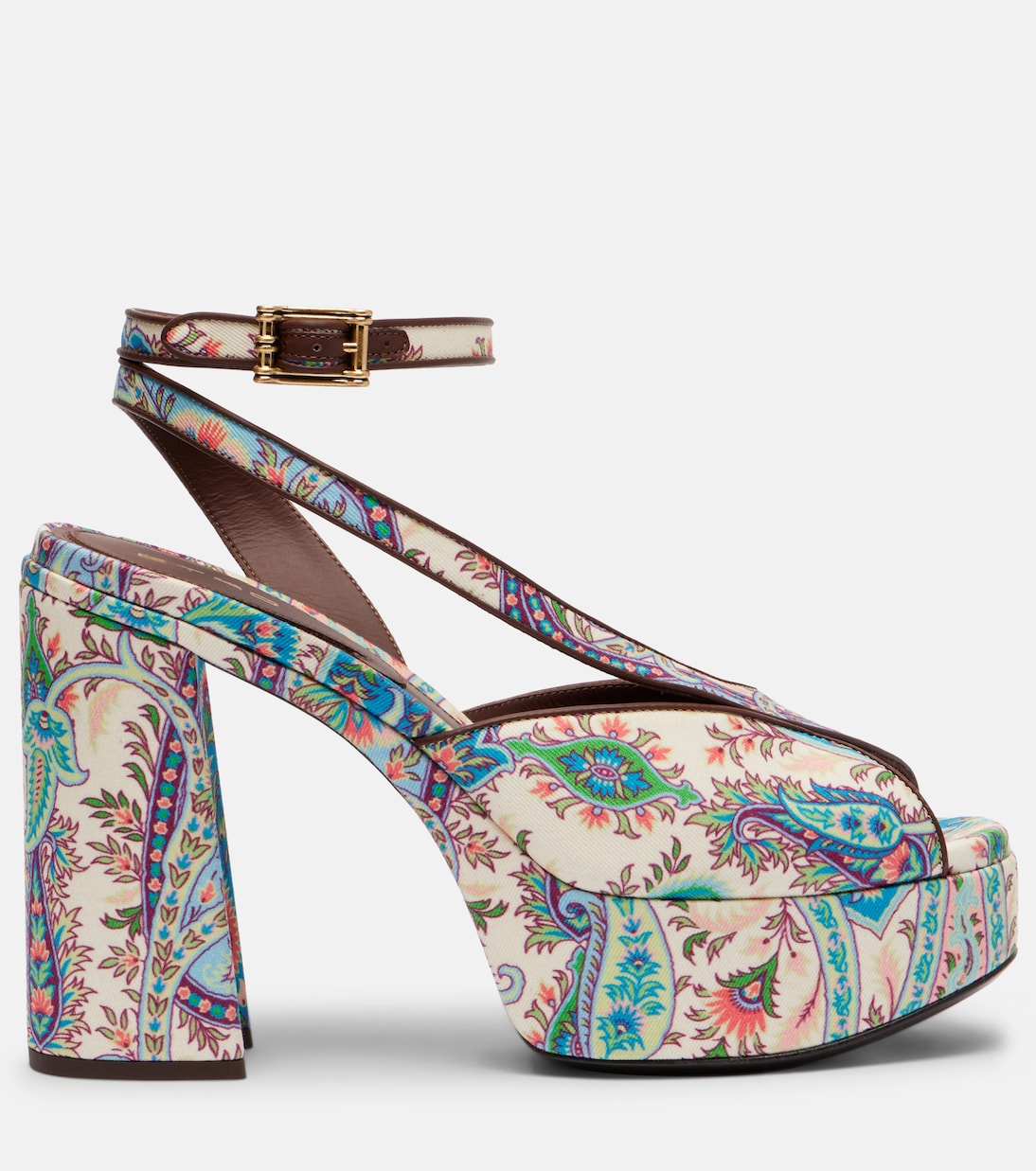 120 paisley canvas platform sandals | Etro