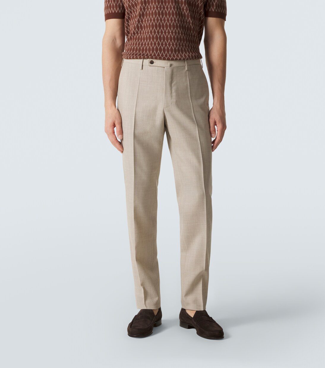 Virgin wool slim pants | Slowear