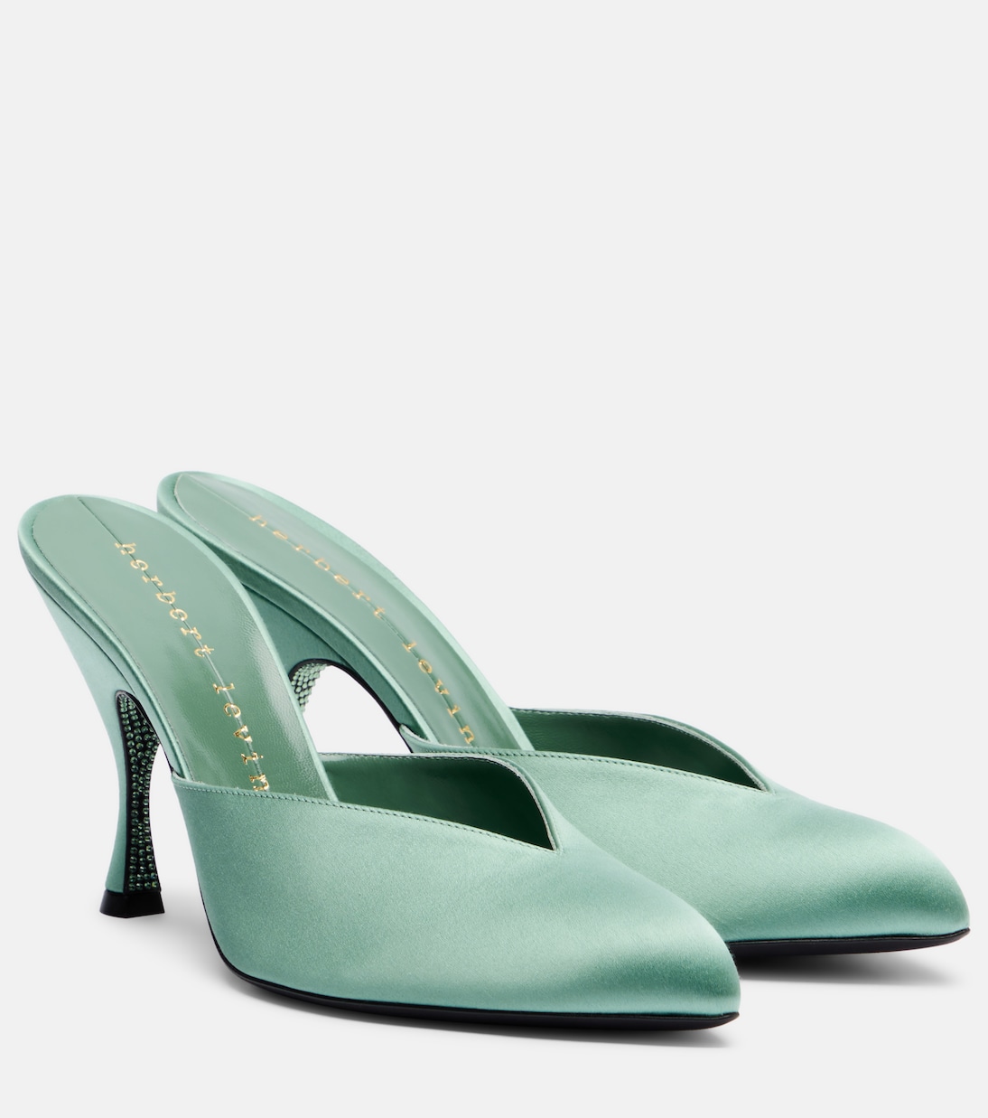 Sitting Pretty 95 satin mules | Herbert Levine