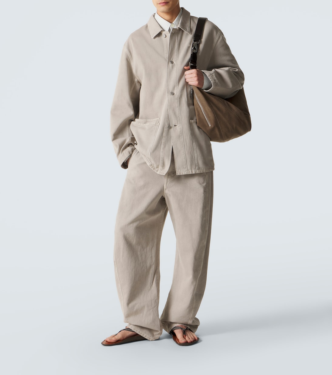 Oversized cotton twill overshirt | Lemaire