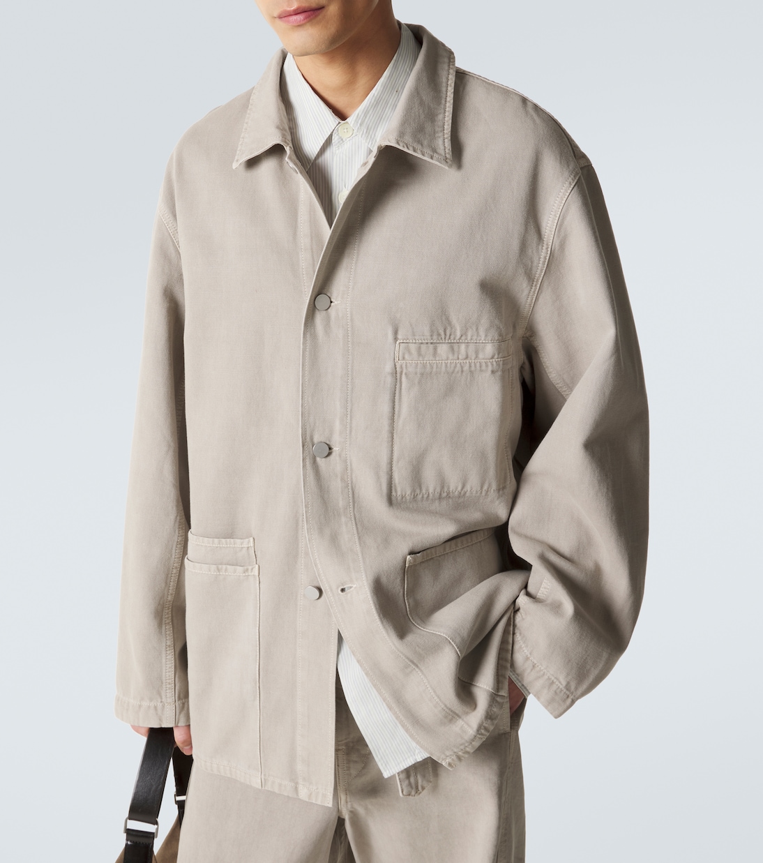 Oversized cotton twill overshirt | Lemaire
