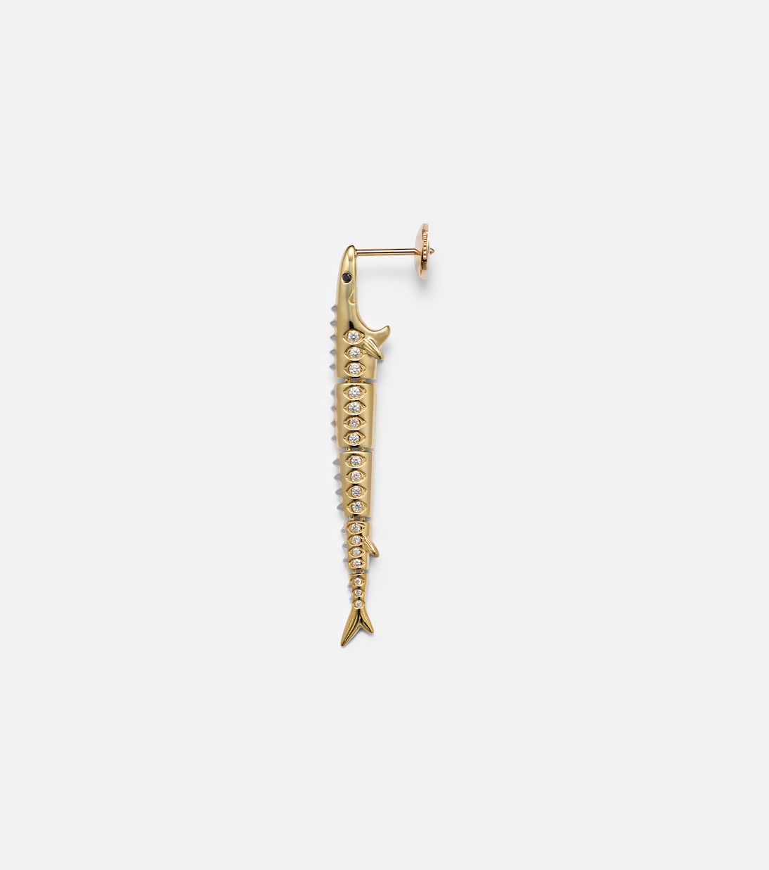 Marlin Gm 9kt gold single earring with diamonds | Yvonne Léon