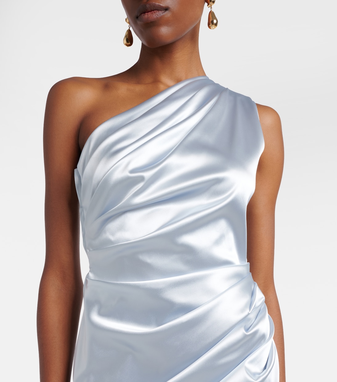 Robe de cocktail asymétrique en satin | Dolce&Gabbana