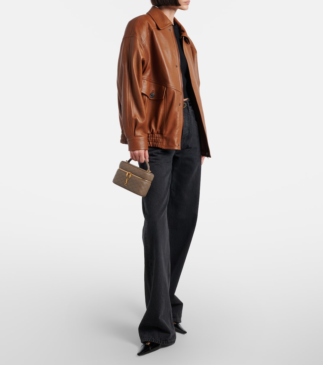 Sac vanity Gaby en cuir matelassé | Saint Laurent