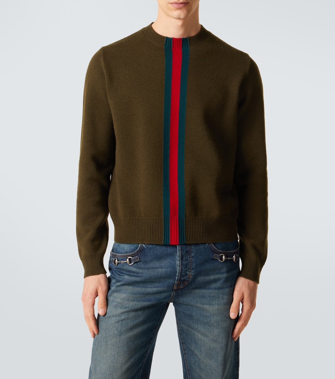 Pullover Web Stripe aus Wolle | Gucci