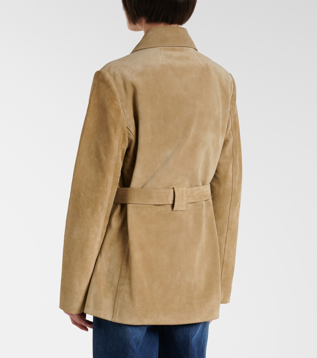 Belted suede jacket | Tory Burch