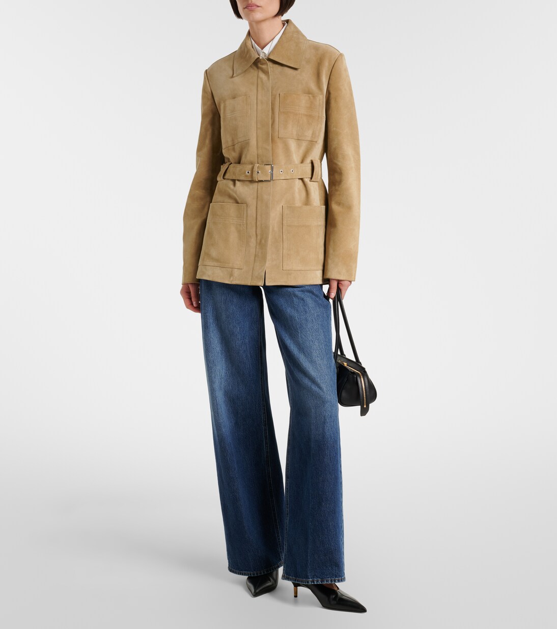 Belted suede jacket | Tory Burch
