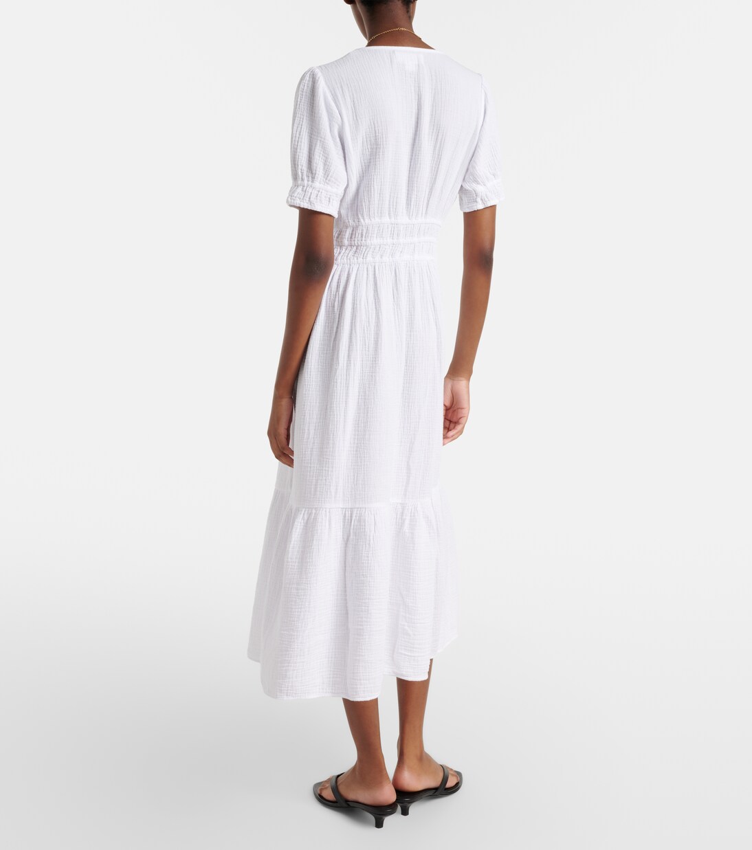 Robe midi Rivelle en coton | Velvet