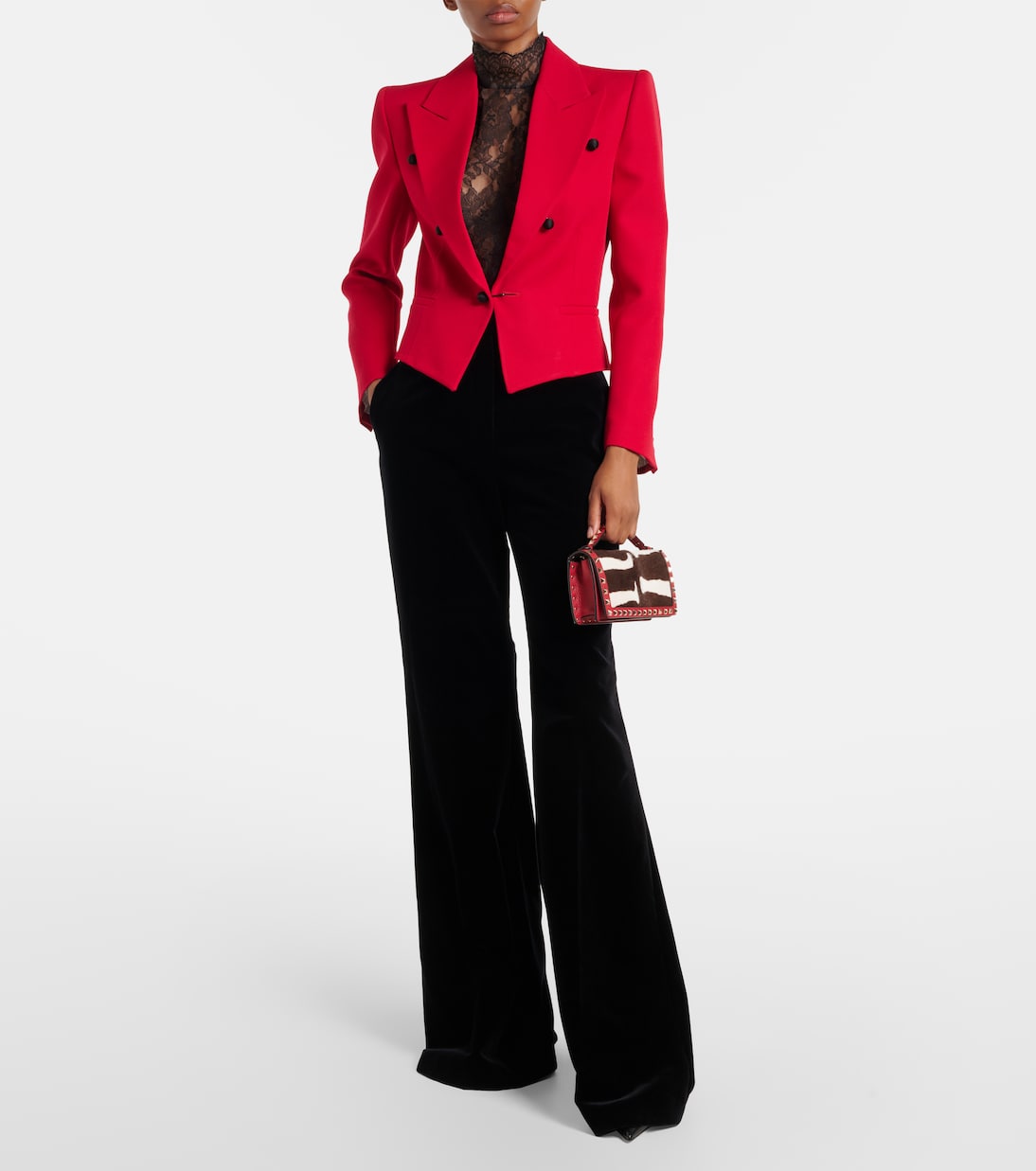 Schultertasche Rockstud Mini aus Kalbshaar | Valentino Garavani