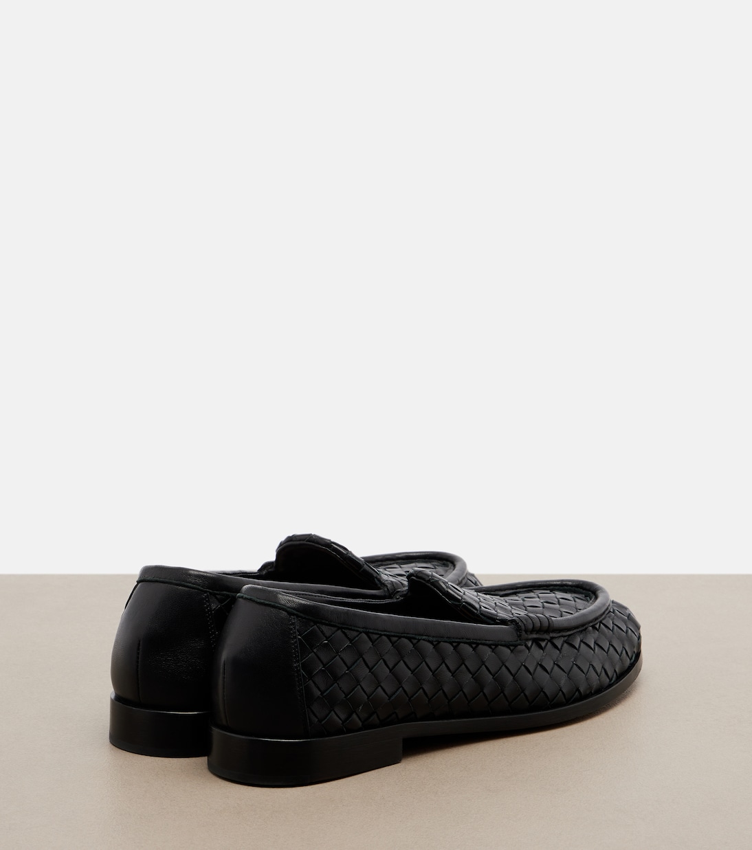 Silenzio Intrecciato leather loafers | Bottega Veneta