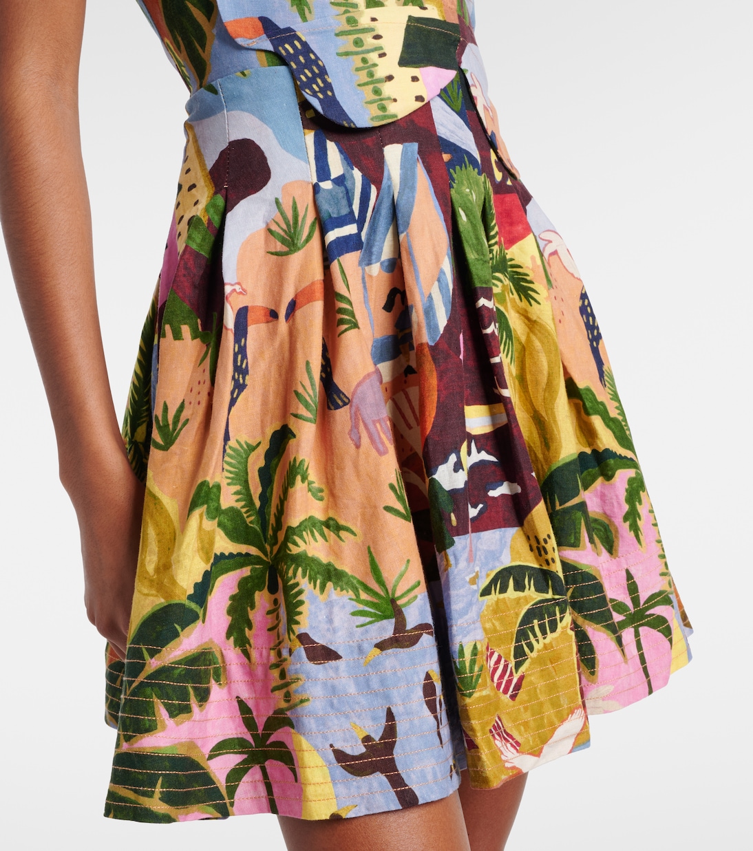 Tropical Painting printed cotton minidress | Farm Rio