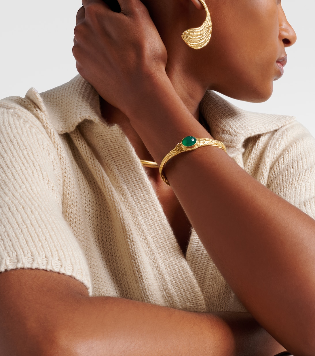 Delphi 24kt gold-plated bangle  | Ysso