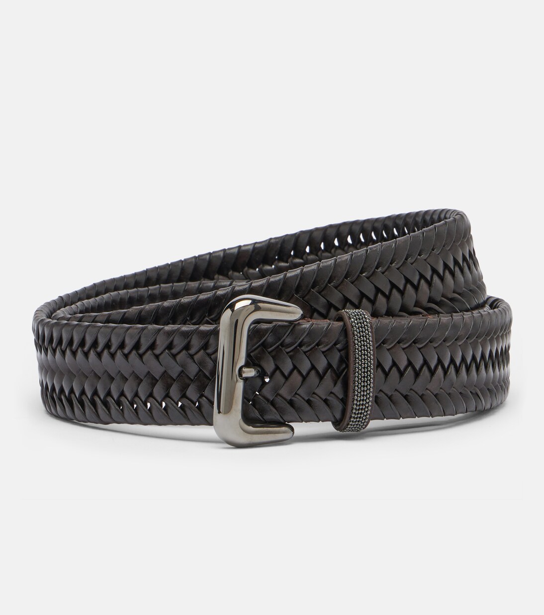 Monili braided leather belt | Brunello Cucinelli