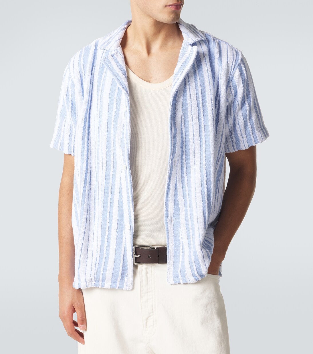 Howel striped cotton toweling shirt | Orlebar Brown