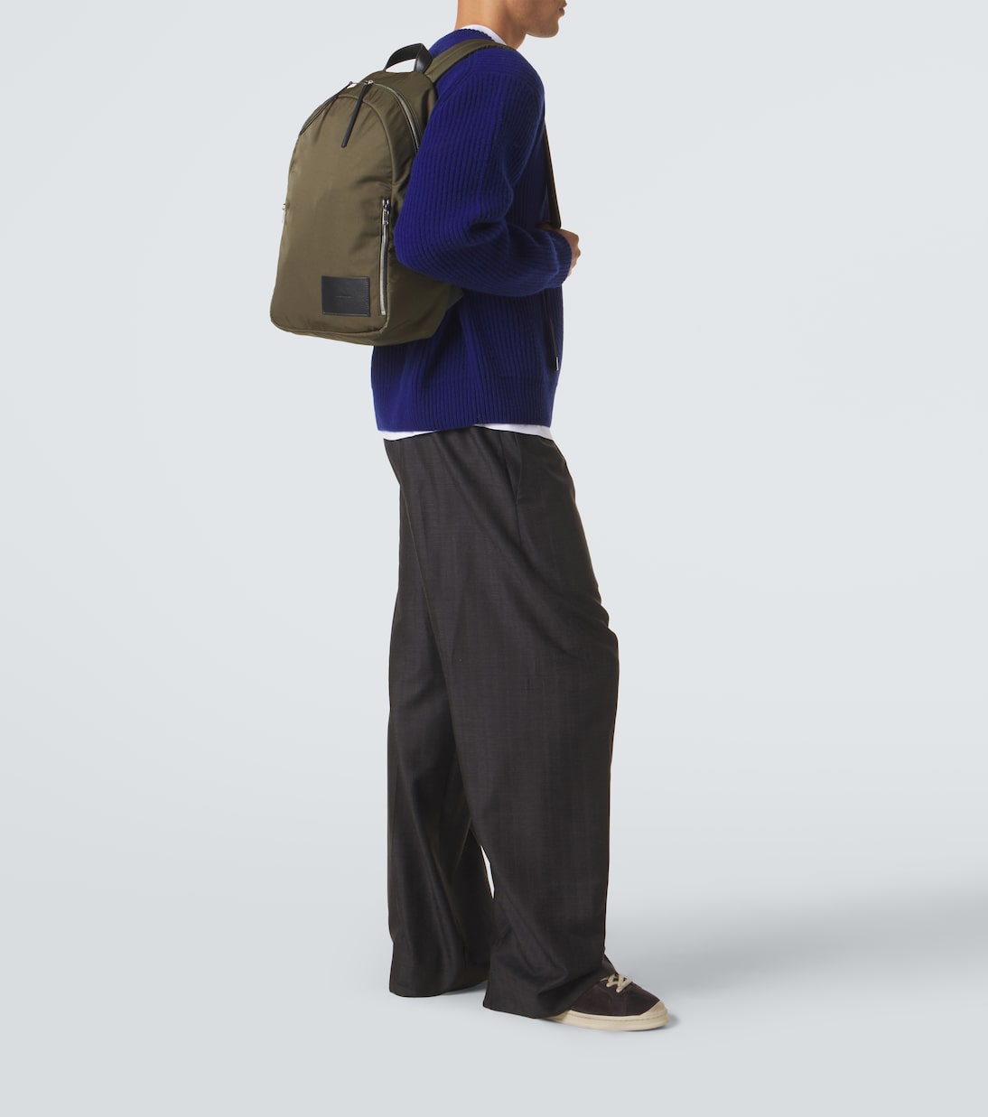 Sac à dos à finitions en cuir | Jil Sander