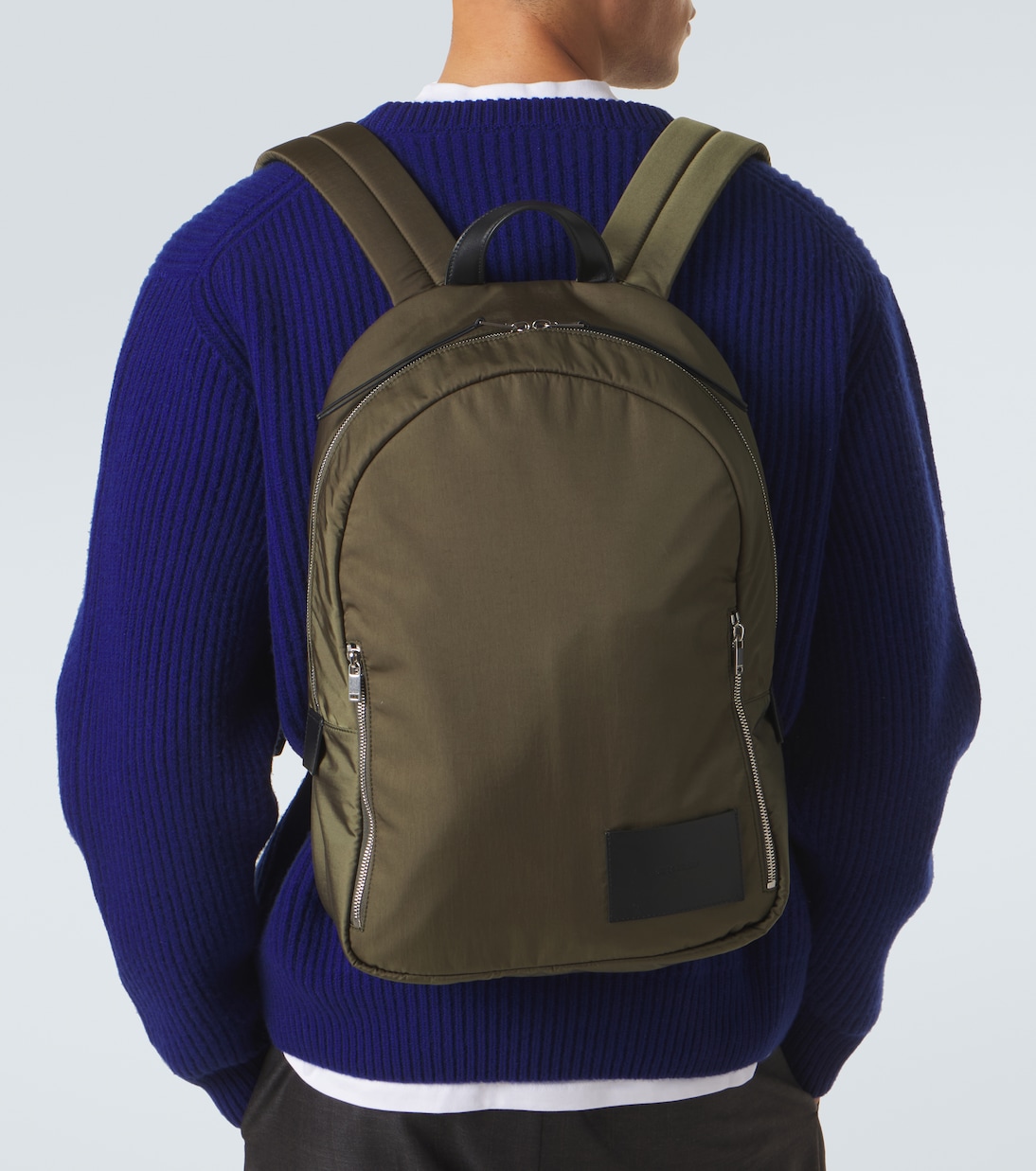 Sac à dos à finitions en cuir | Jil Sander