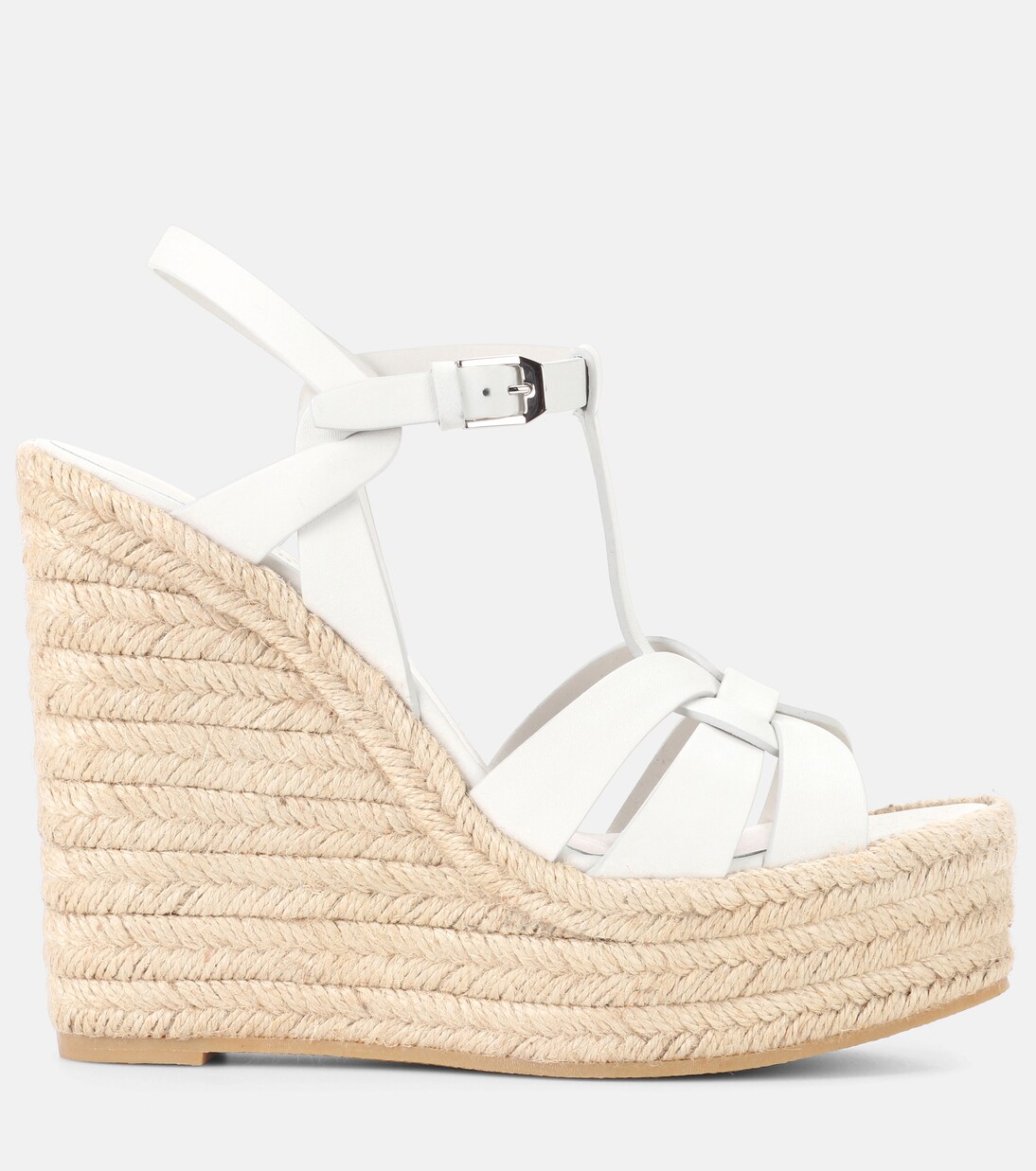 Wedge-Sandalen Tribute 130 aus Leder | Saint Laurent