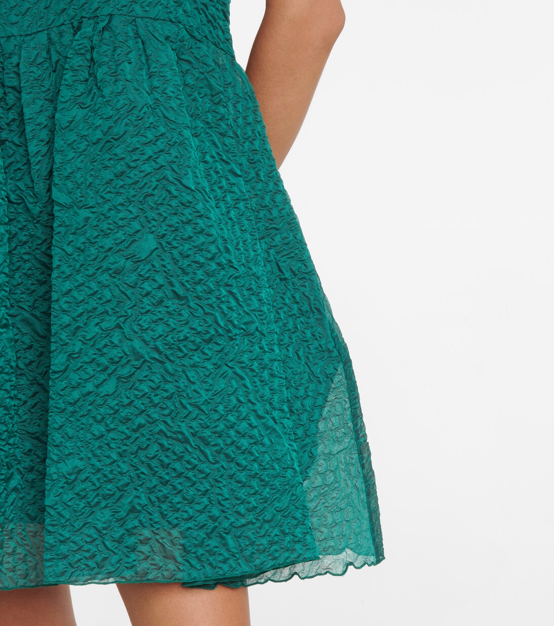 Mini-robe en soie mélangée cloquée | Victoria Victoria Beckham