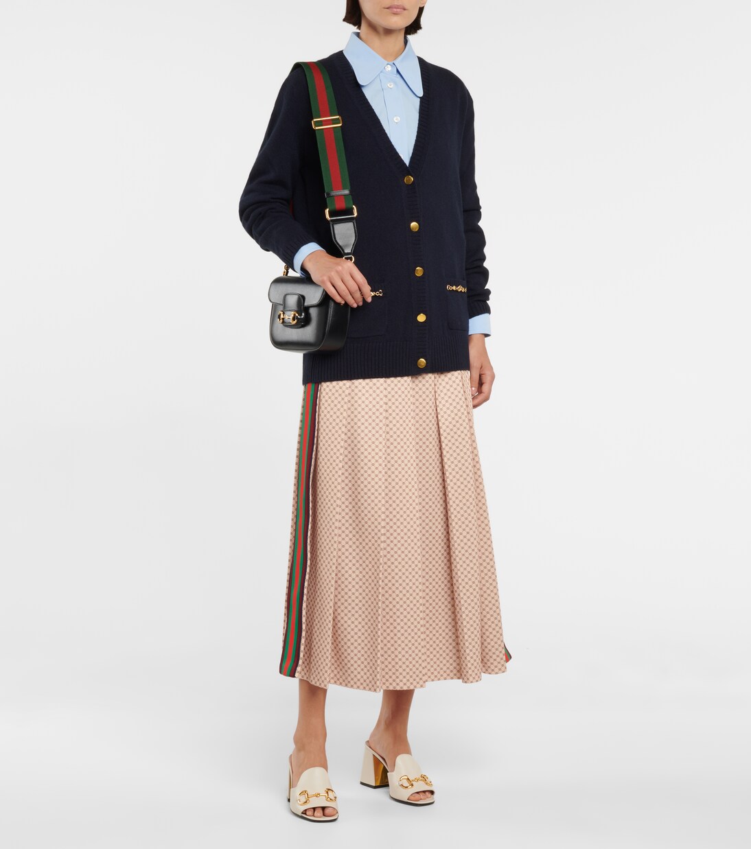 Cárdigan de cachemir con cadena | Gucci