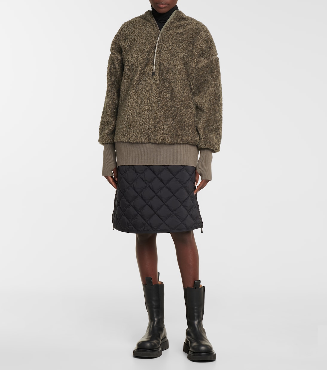 4 Moncler Hyke - Pullover in shearling sintetico | Moncler Genius