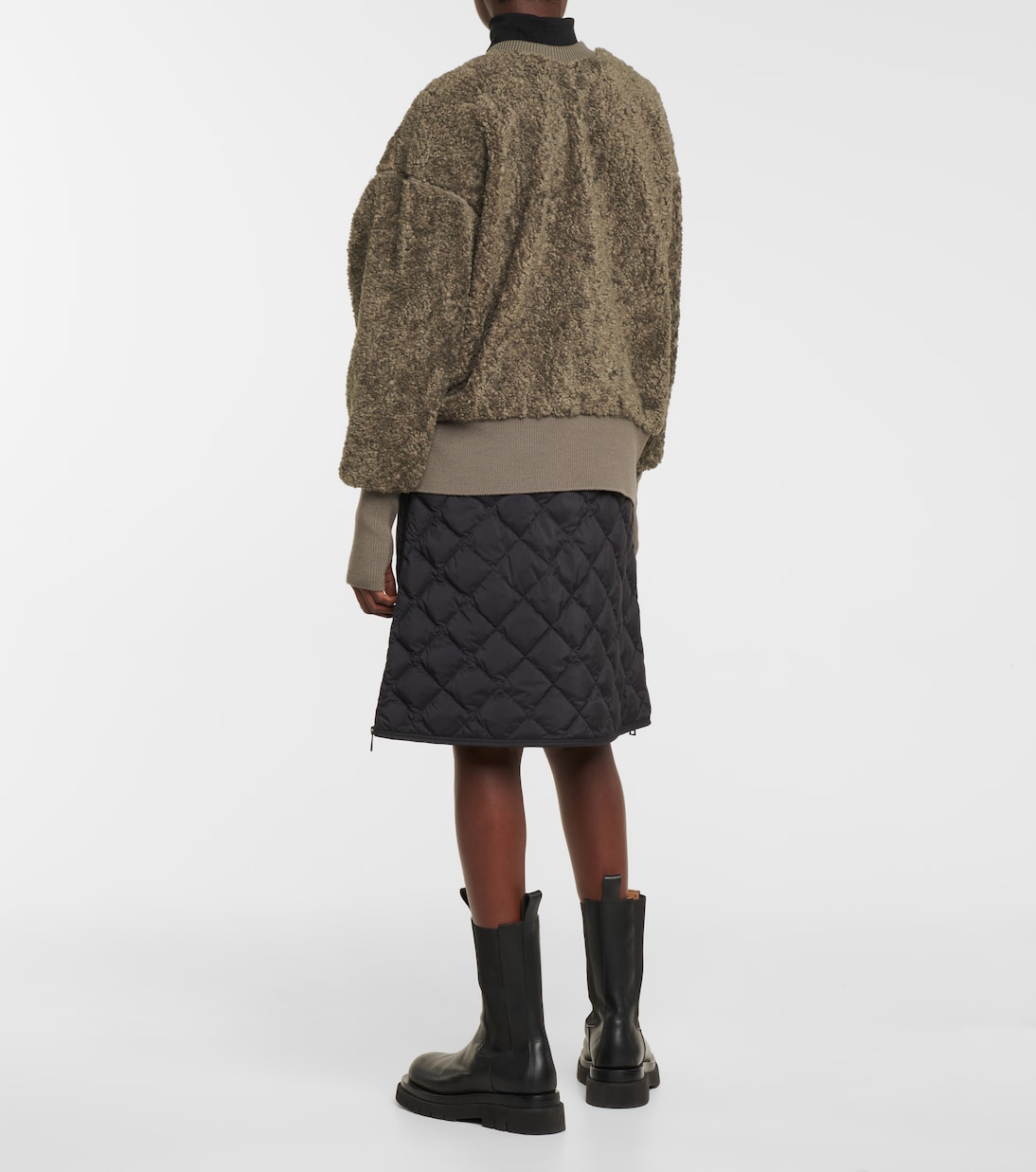 4 Moncler Hyke - Pullover in shearling sintetico | Moncler Genius