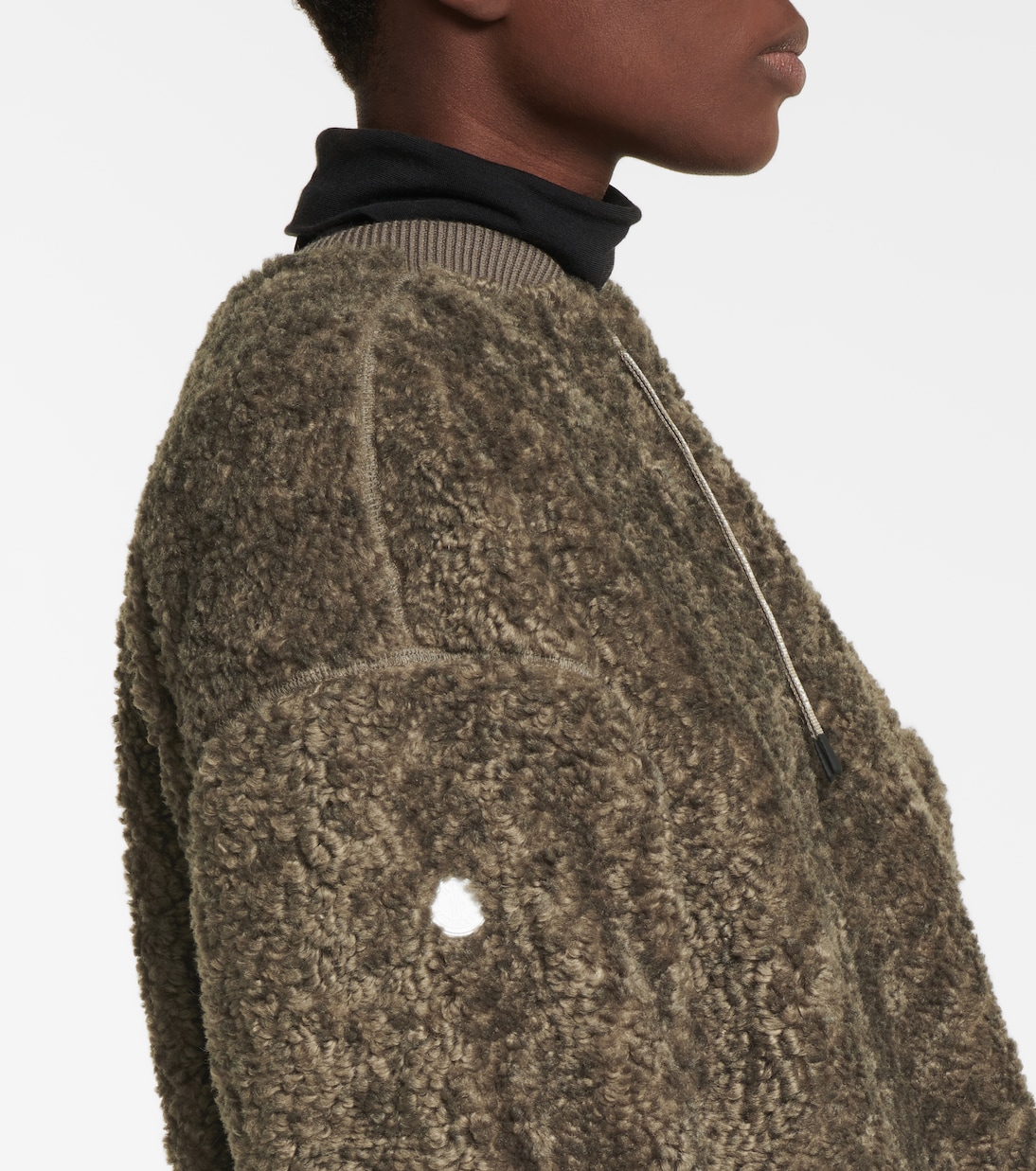 4 Moncler Hyke - Pullover in shearling sintetico | Moncler Genius