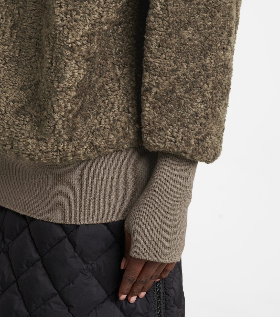 4 Moncler Hyke - Pullover in shearling sintetico | Moncler Genius