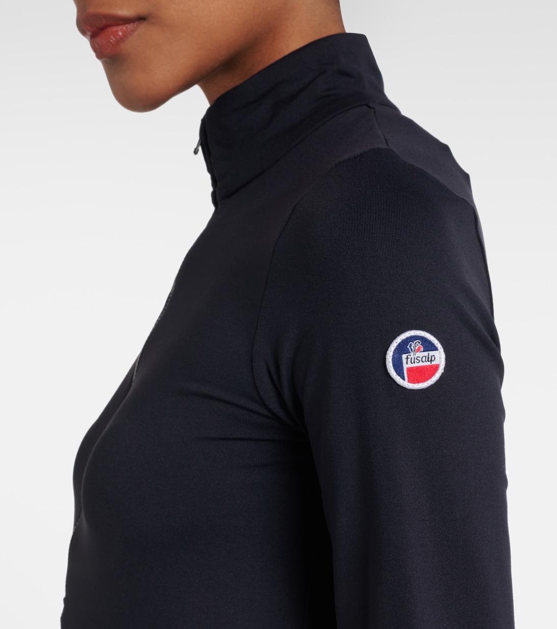 Top de esquí con cremallera parcial y logo | Fusalp