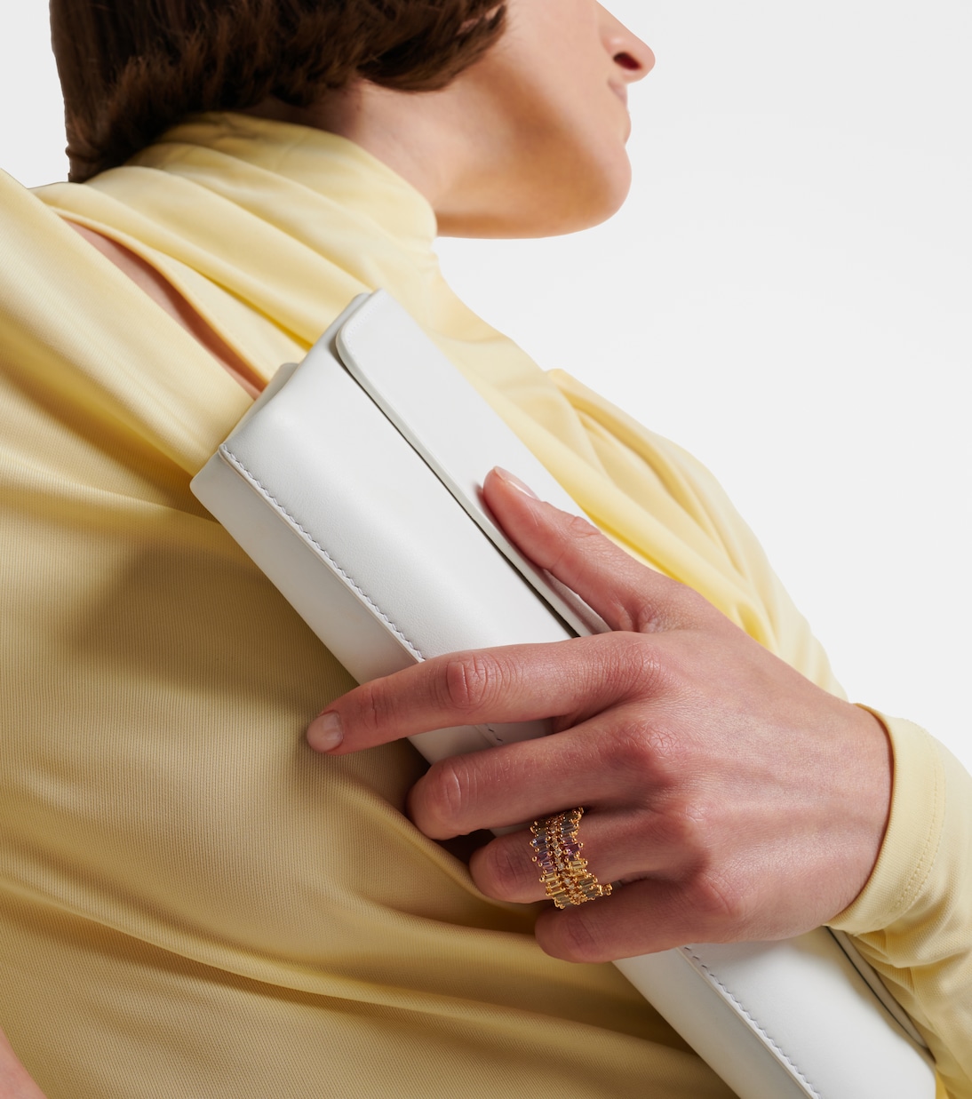 18kt gold ring with diamonds and sapphires | Suzanne Kalan