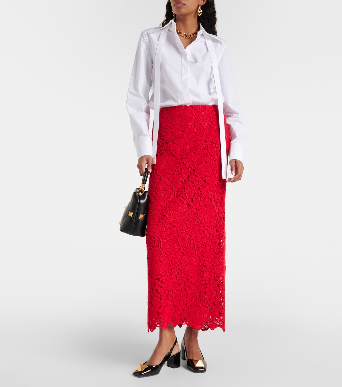 Escarpins One Stud en cuir verni | Valentino Garavani