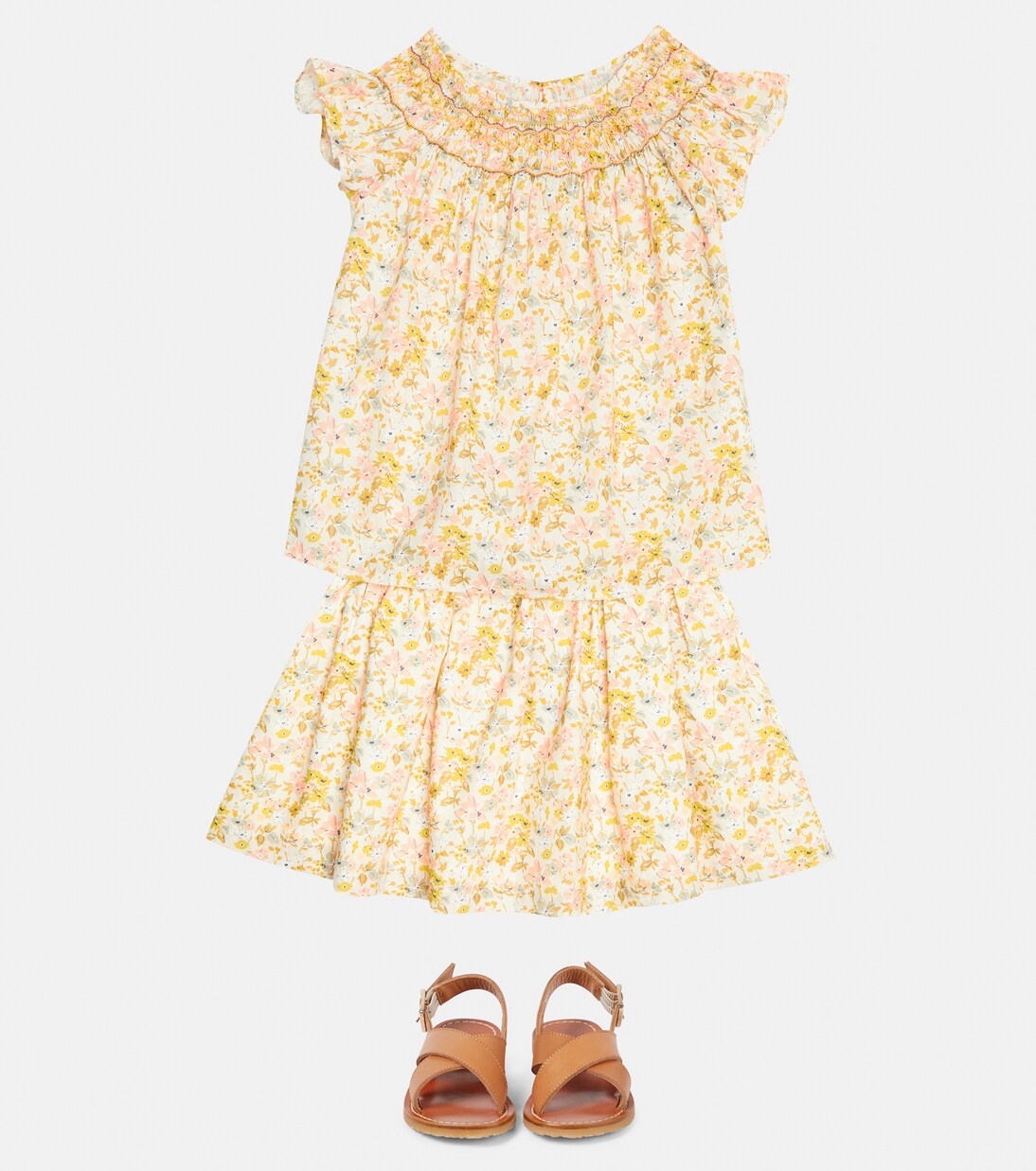 Jupe Tuie en coton à fleurs | Bonpoint