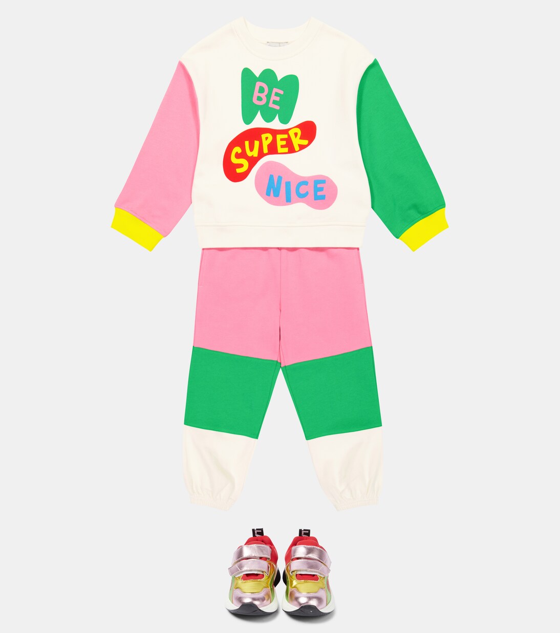 Cotton sweatshirt and sweatpants set | Stella McCartney Kids