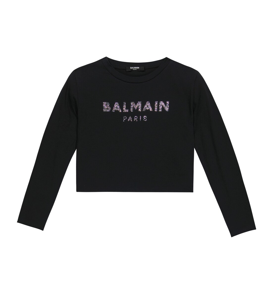 Embellished cotton crop top | Balmain Kids