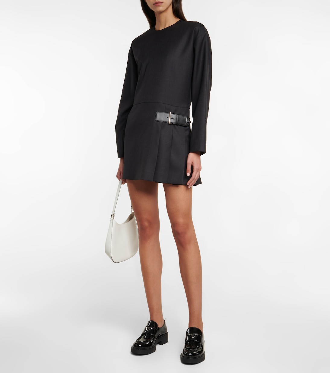 Logo patent leather loafers | Prada