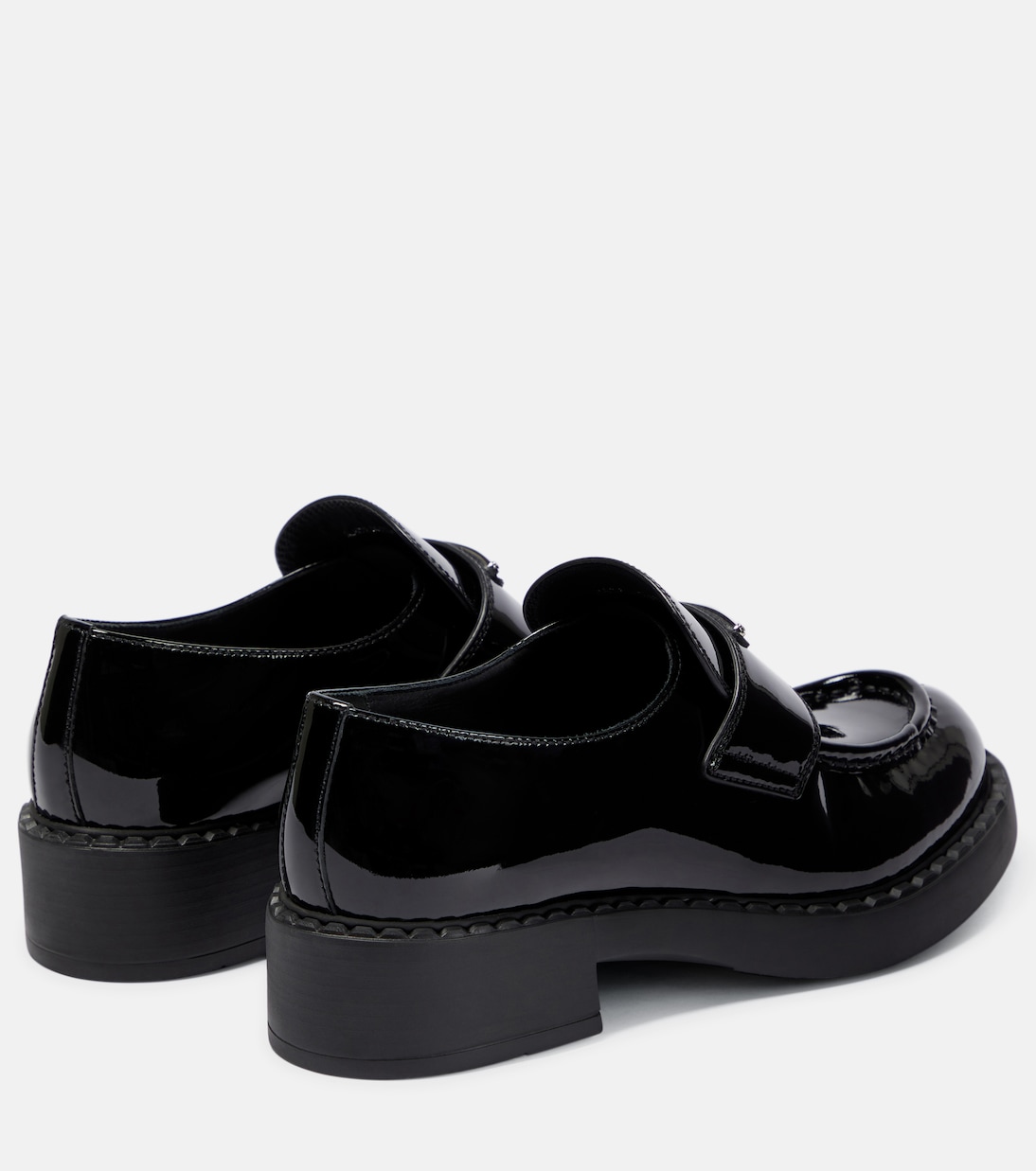 Logo patent leather loafers | Prada