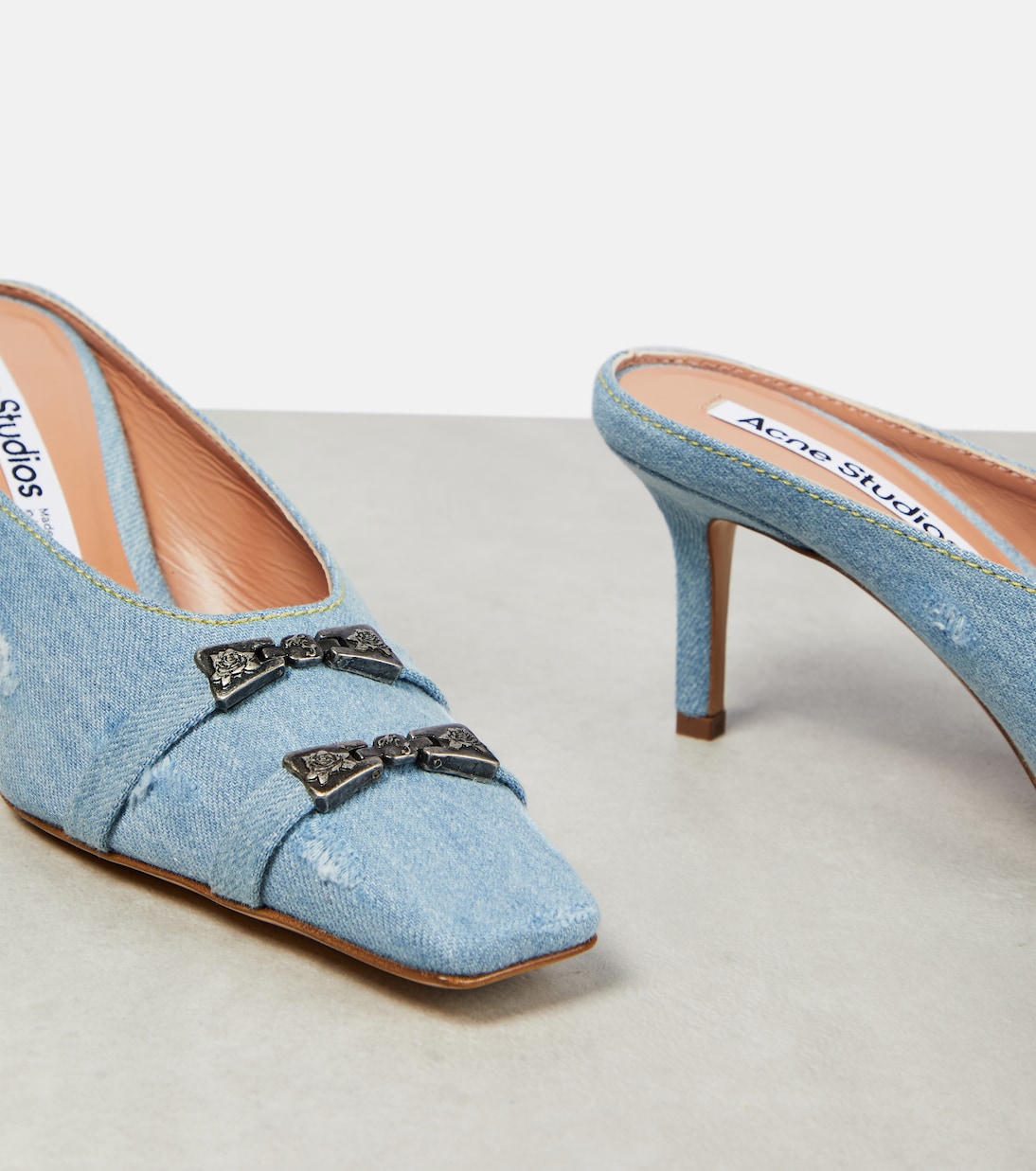 Escarpins en denim à ornements | Acne Studios