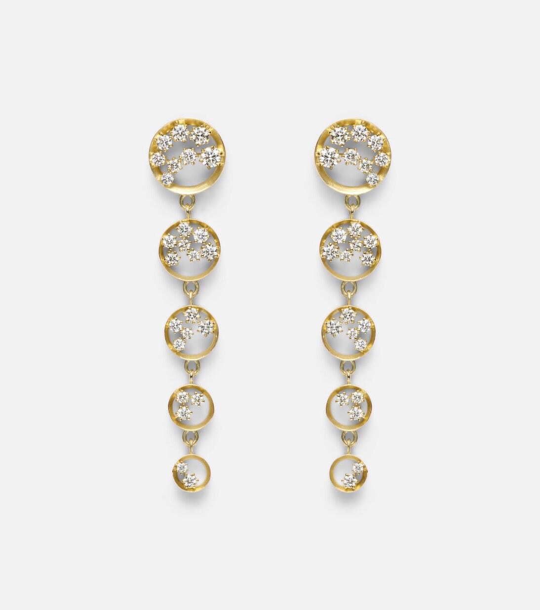 Ohrringe Margot aus 18kt Gelbgold mit Diamanten | Jade Trau