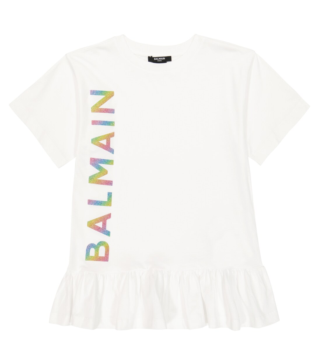 Logo cotton jersey dress | Balmain Kids