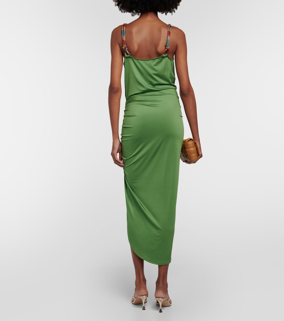 Biava beaded ruched midi dress | Veronica Beard