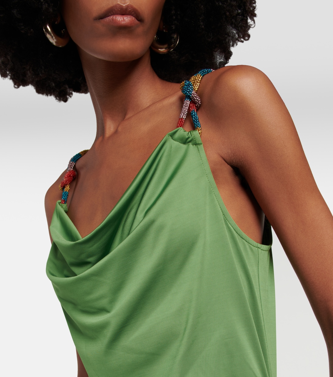 Biava beaded ruched midi dress | Veronica Beard