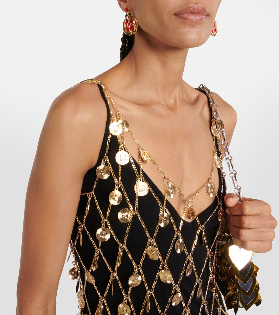 Robe midi à ornements | Rabanne