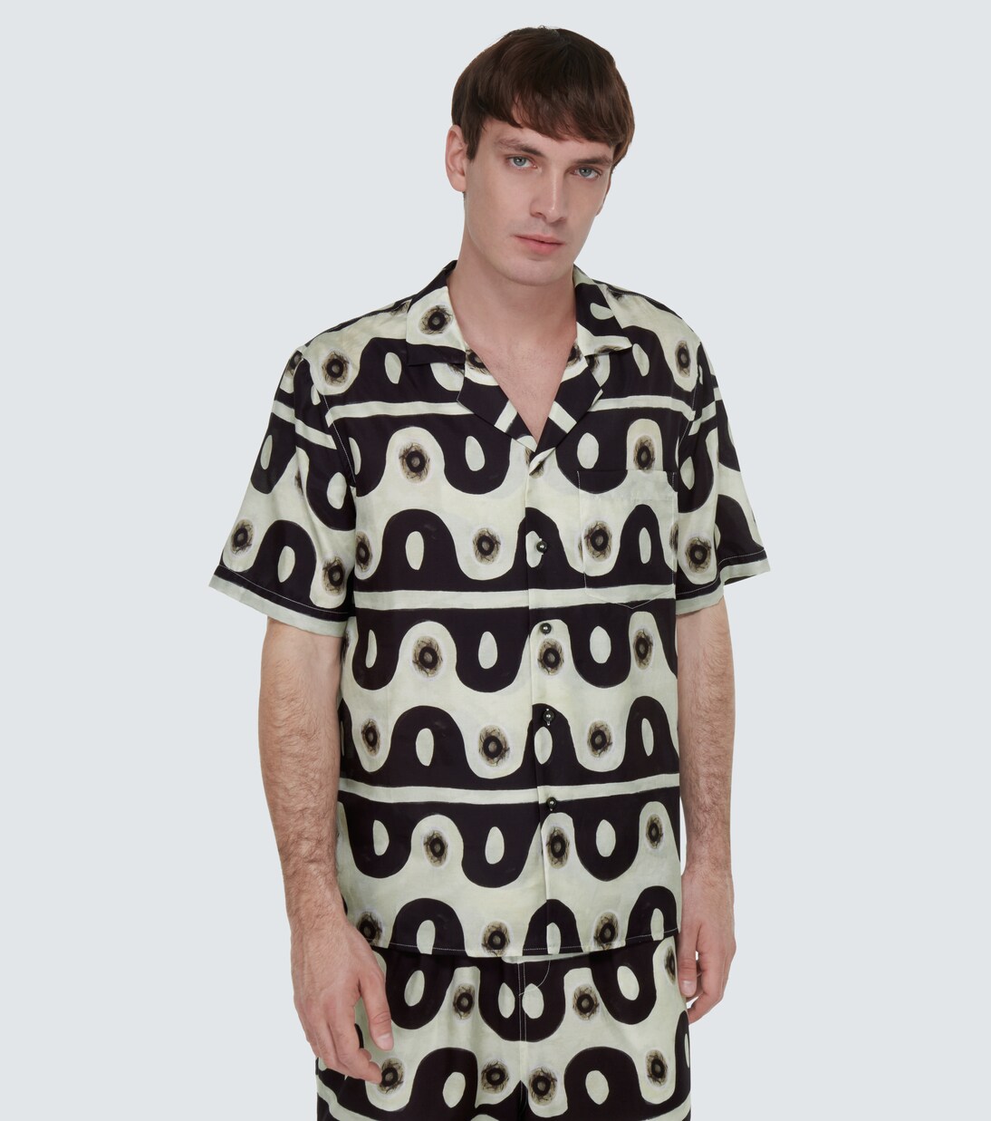 Printed bowling shirt | Commas