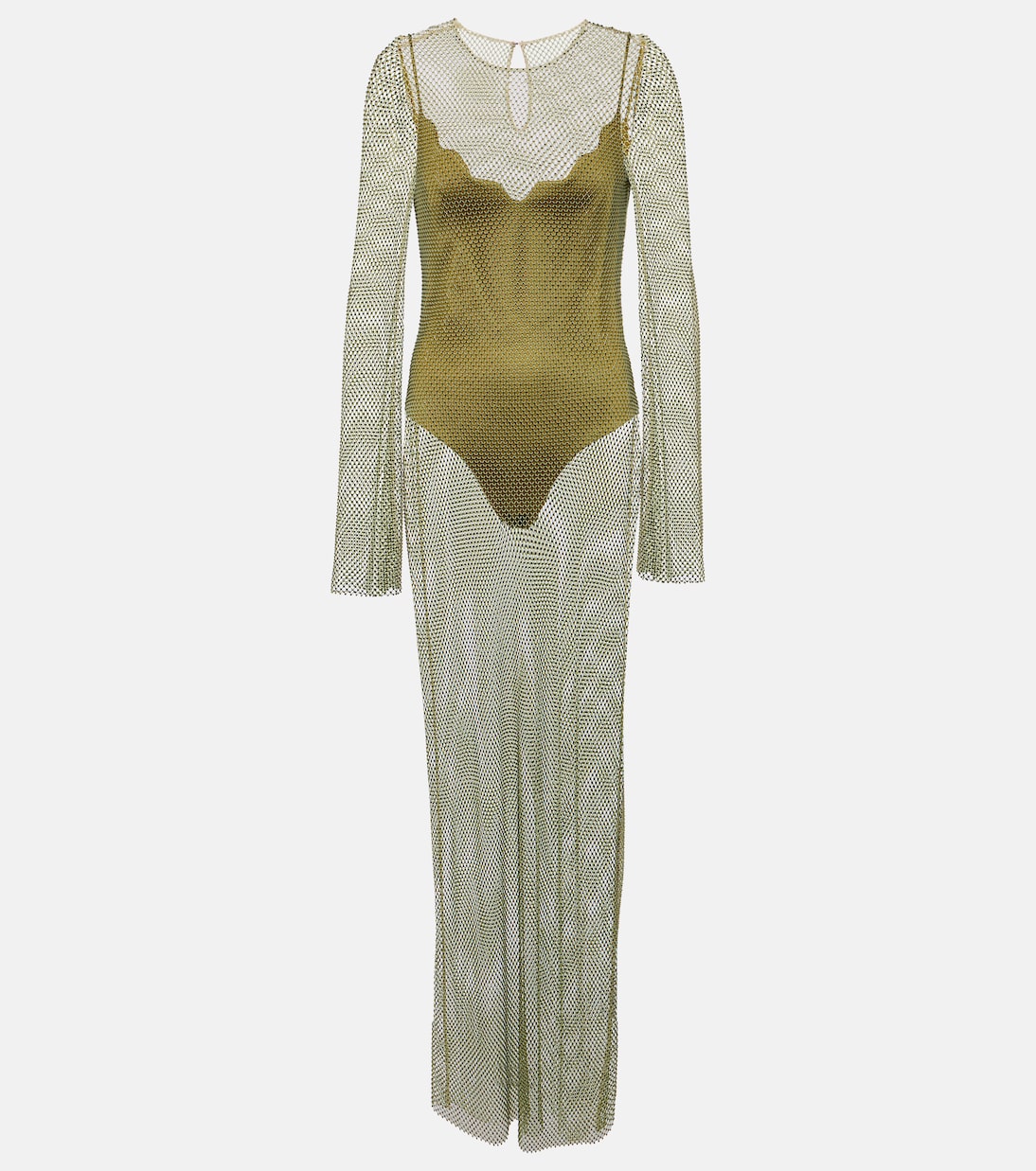 Robe longue Gloria à cristaux | Galvan